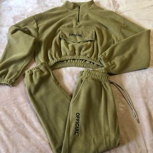 Brown Fleece Sweatsuit